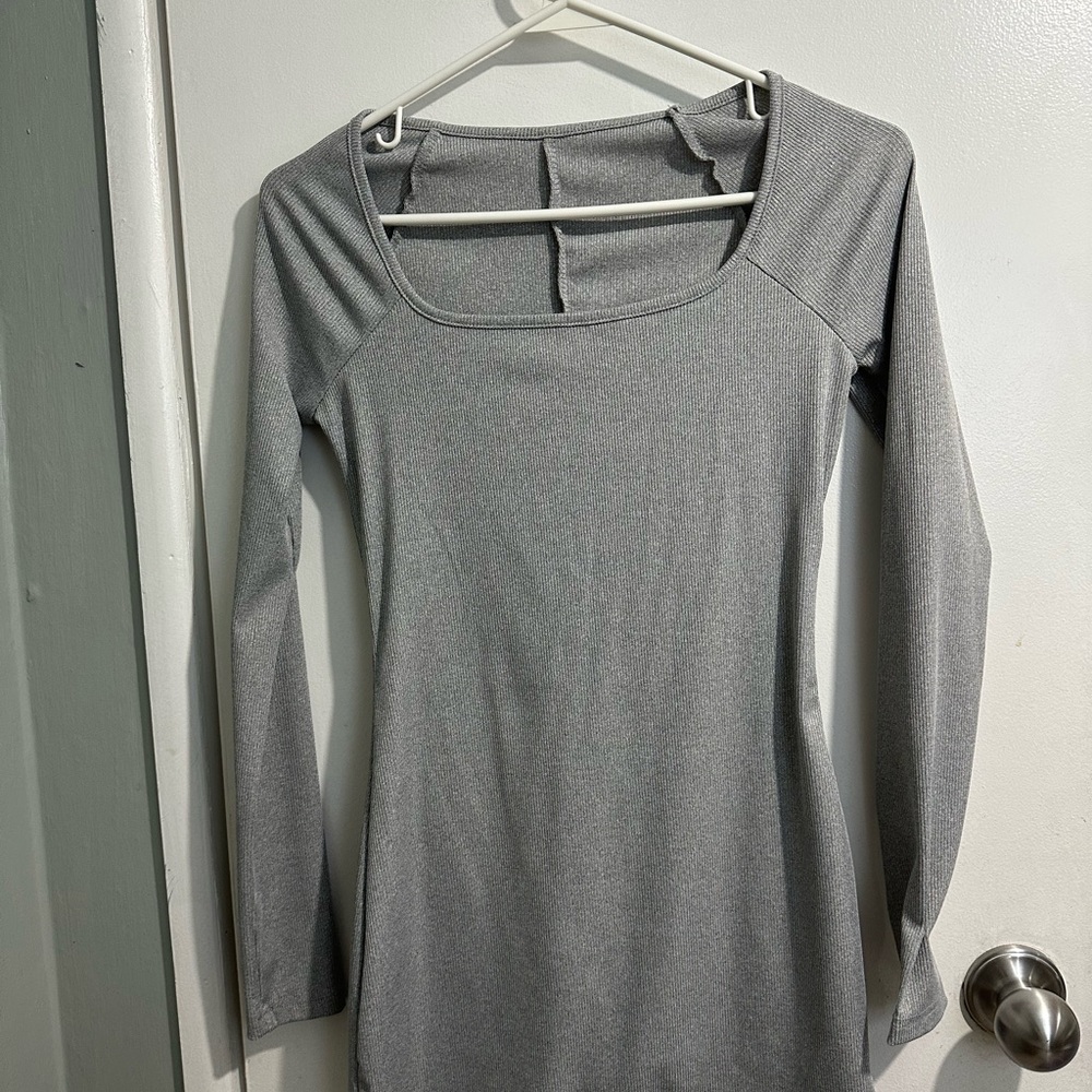 SHEIN Gray Long Sleeve Jumpsuit